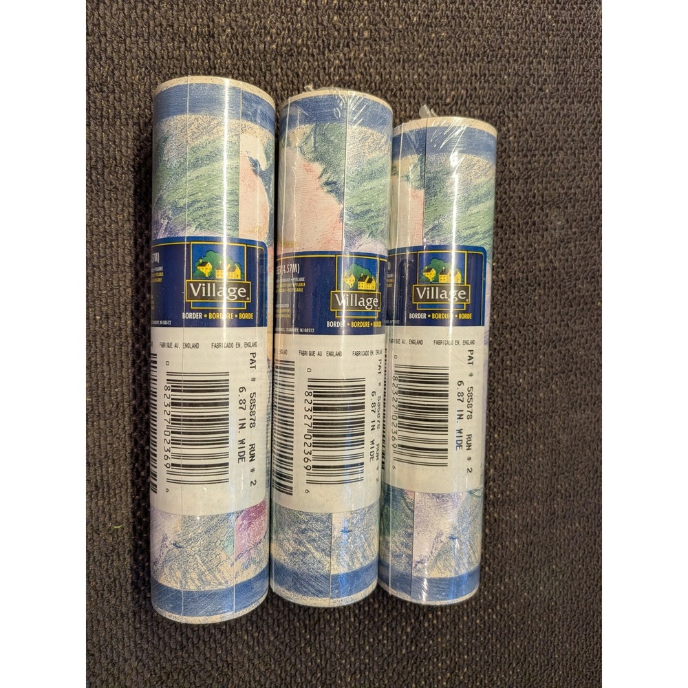 Village Wallpaper Border 3 Rolls Watercolor Landscape 585878 Factory Sealed NOS